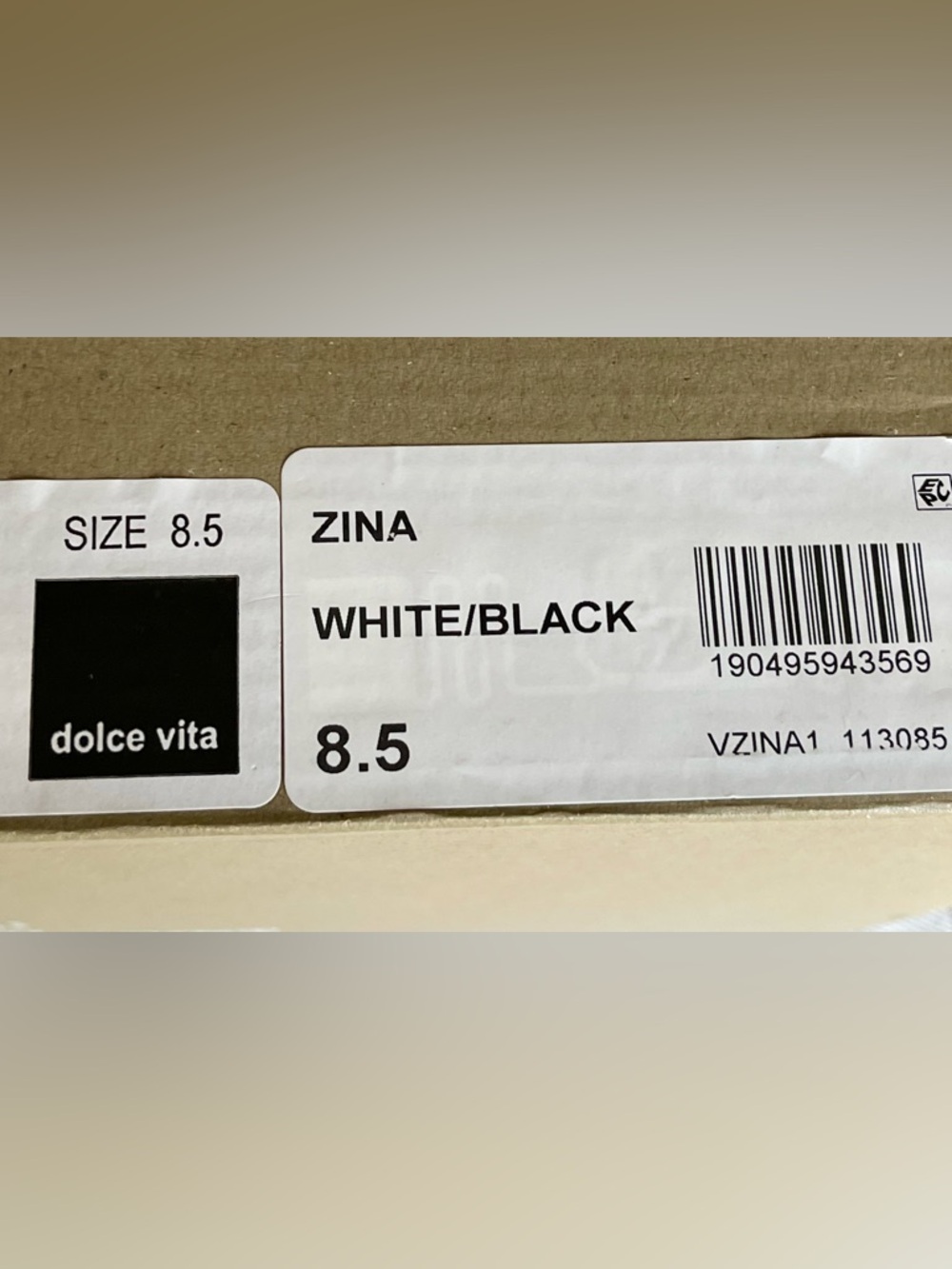 LIKE NEW DOLCE VITA ZINA WHITE LEATHER COURT SNEAKER WOMENS SIZE 8.5 - Picture 16 of 17